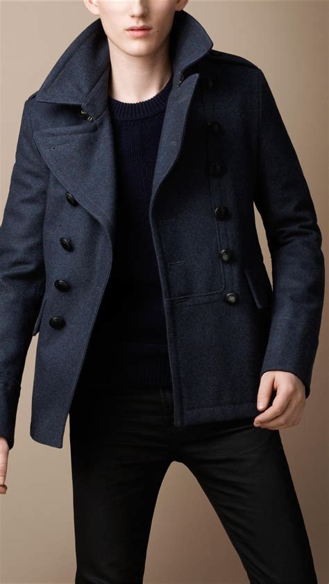 burberry coats mens|burberry pea coat sale men.